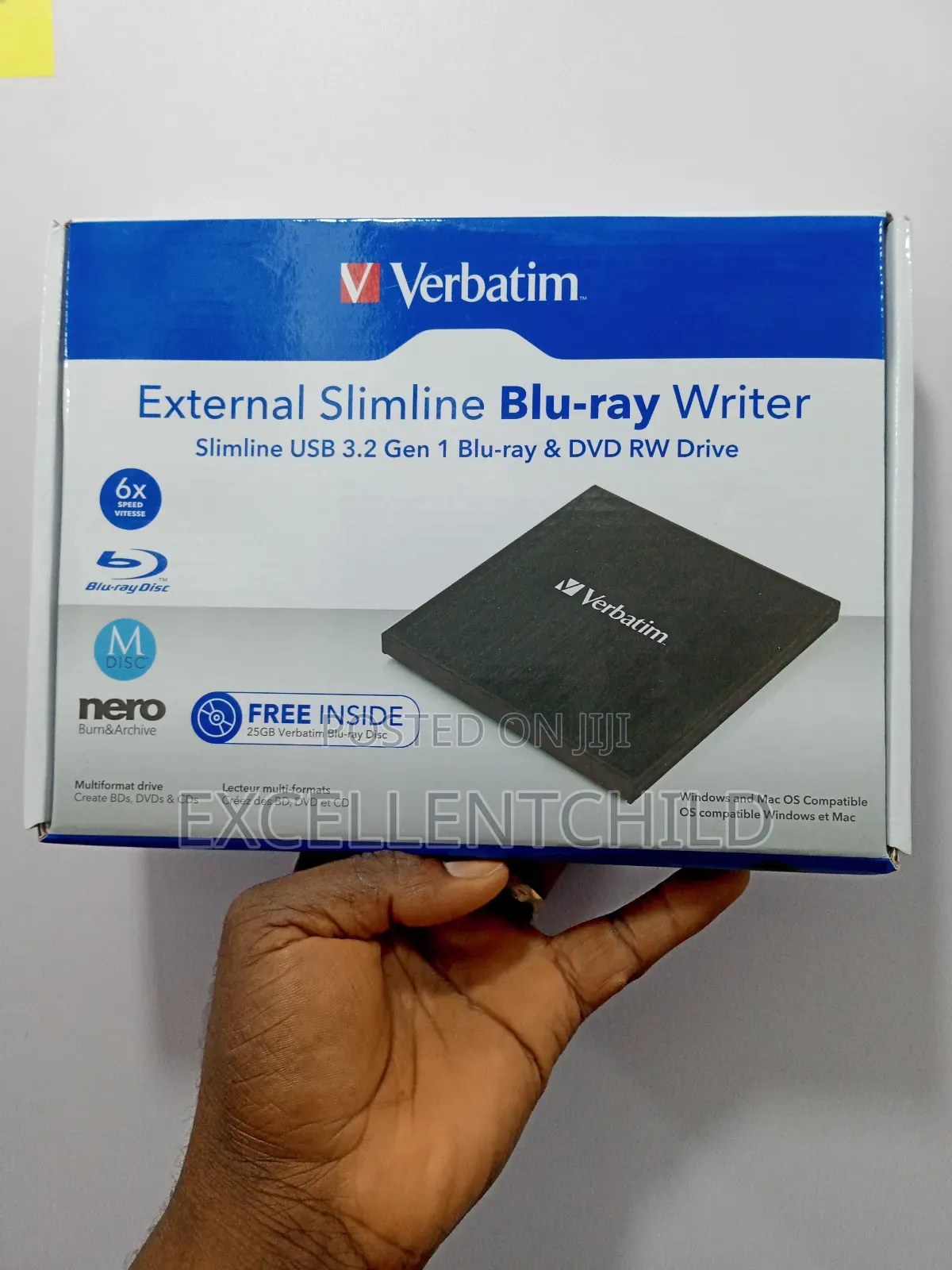 Verbatim External Slimline Blu-ray Writer Usb 3.2 Gen Dvd Rw