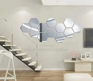 Hexagon Self Adhesive Acrylic Mirror (12pcs)