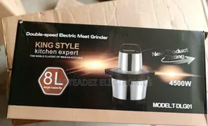 King Style 8l Copper Coil Yam Pounder and Multipurpose Food Processors