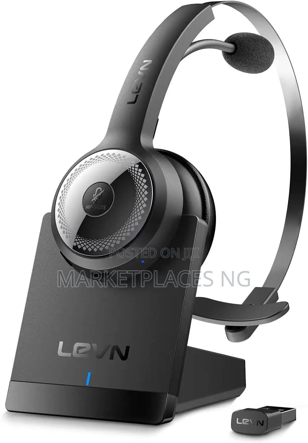 LEVN Bluetooth 5.0 Wireless Headset, AI Noise Cancelling