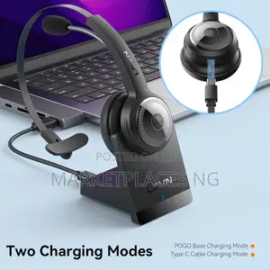 LEVN Bluetooth 5.0 Wireless Headset, AI Noise Cancelling