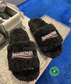 Balenciaga Furry Sliders