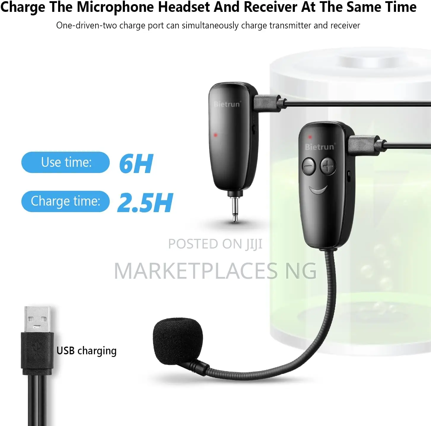Wireless Microphone Headset, UHF Wireless Headset Mic System