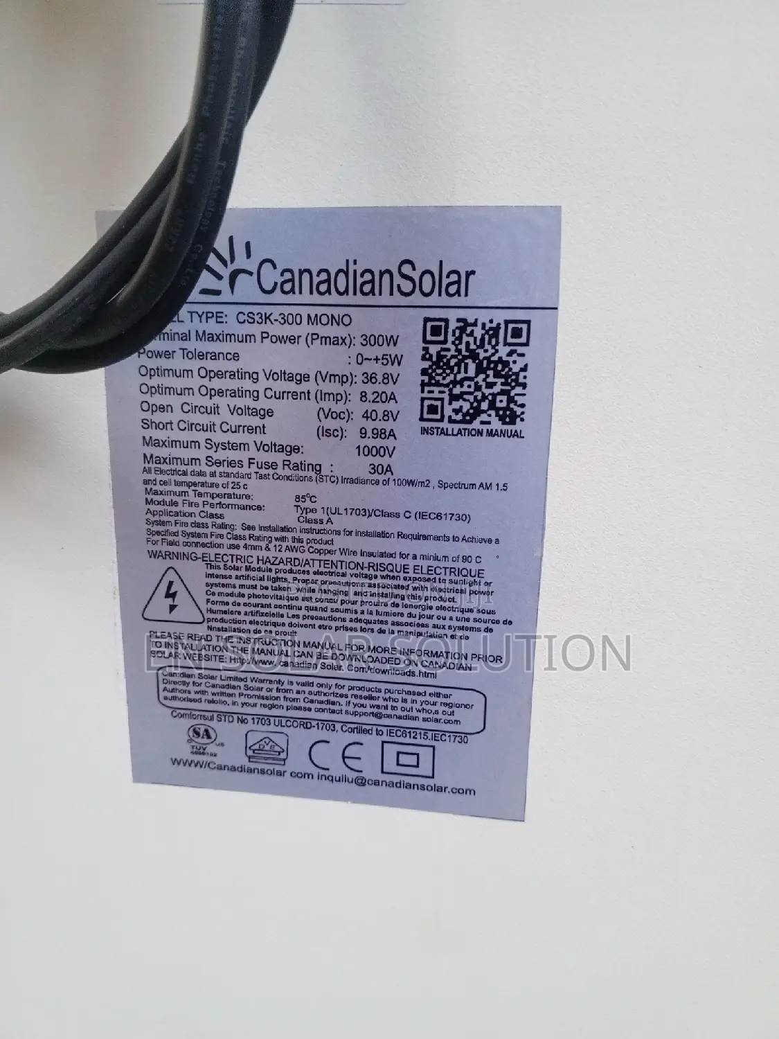 300watts Solar Canadian Panel Available Now