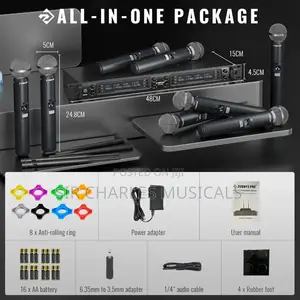 BNK BK8800 Professional Handheld 8 Channels UHF Wireless Mic