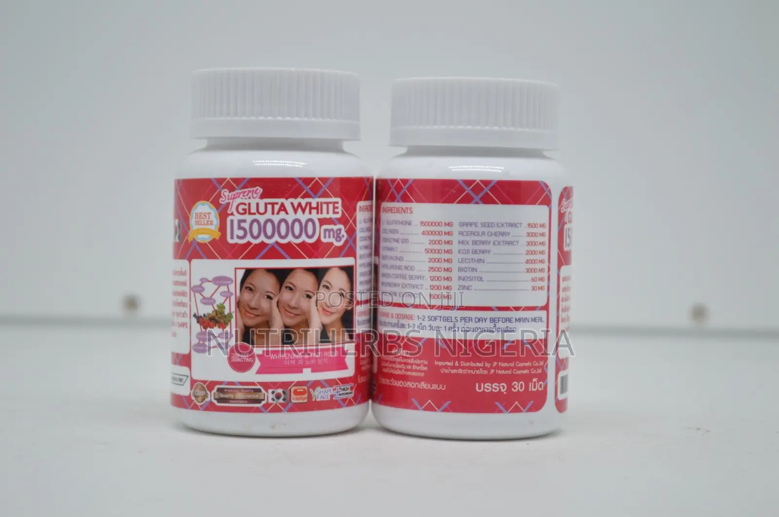 Gluta White 1500000mg: For Skin Whitening and Anti-Aging