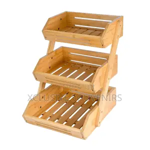 3 Tier Countertop Multipurpose Bamboo Fruit Stand