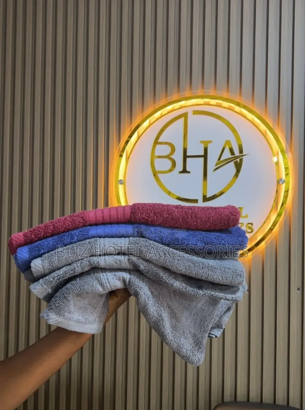White And Color Towel