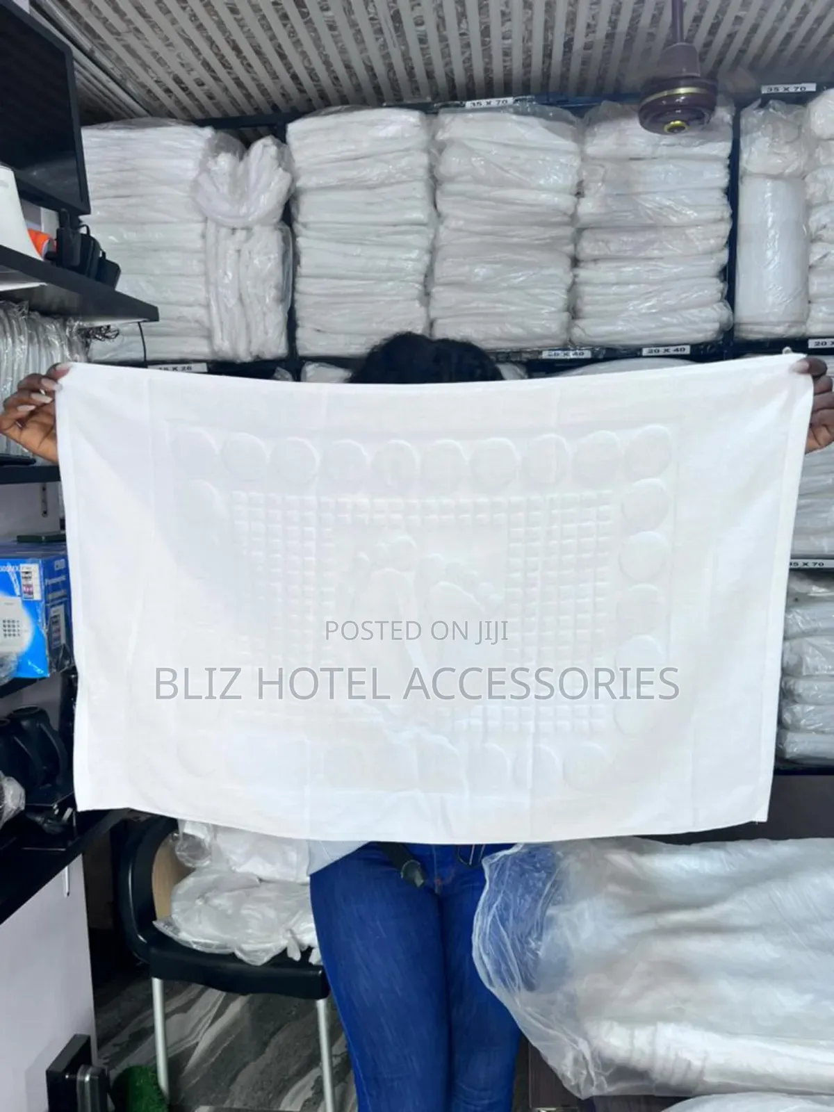 White And Color Towel