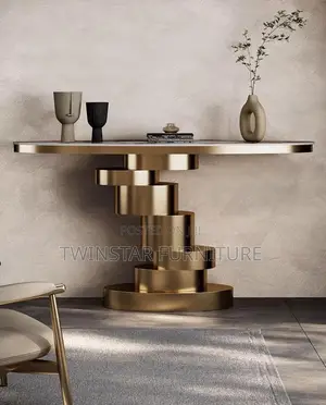 New Modern Marble Top Console Stand