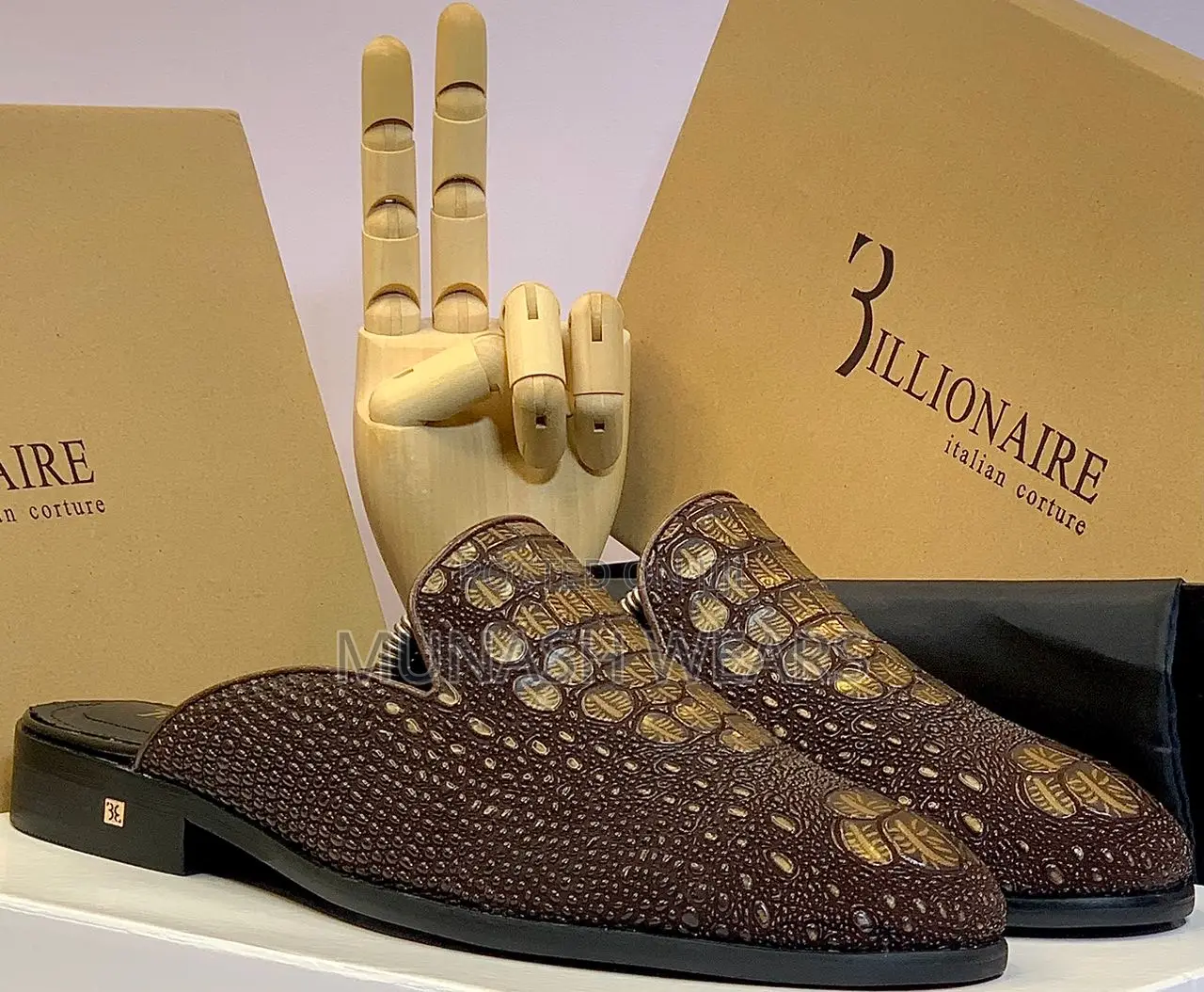 Billionaire Leather Half Shoe