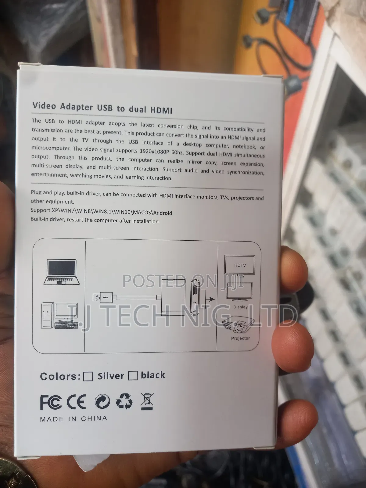 Usb to Dual Hdmi Adapter.