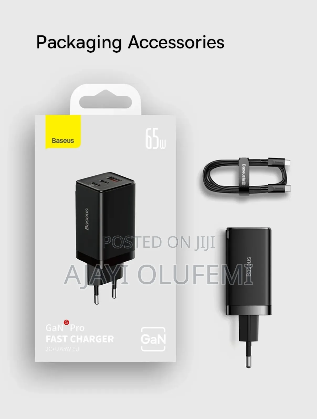 Baseus 65w Gan Pro Fast Charger