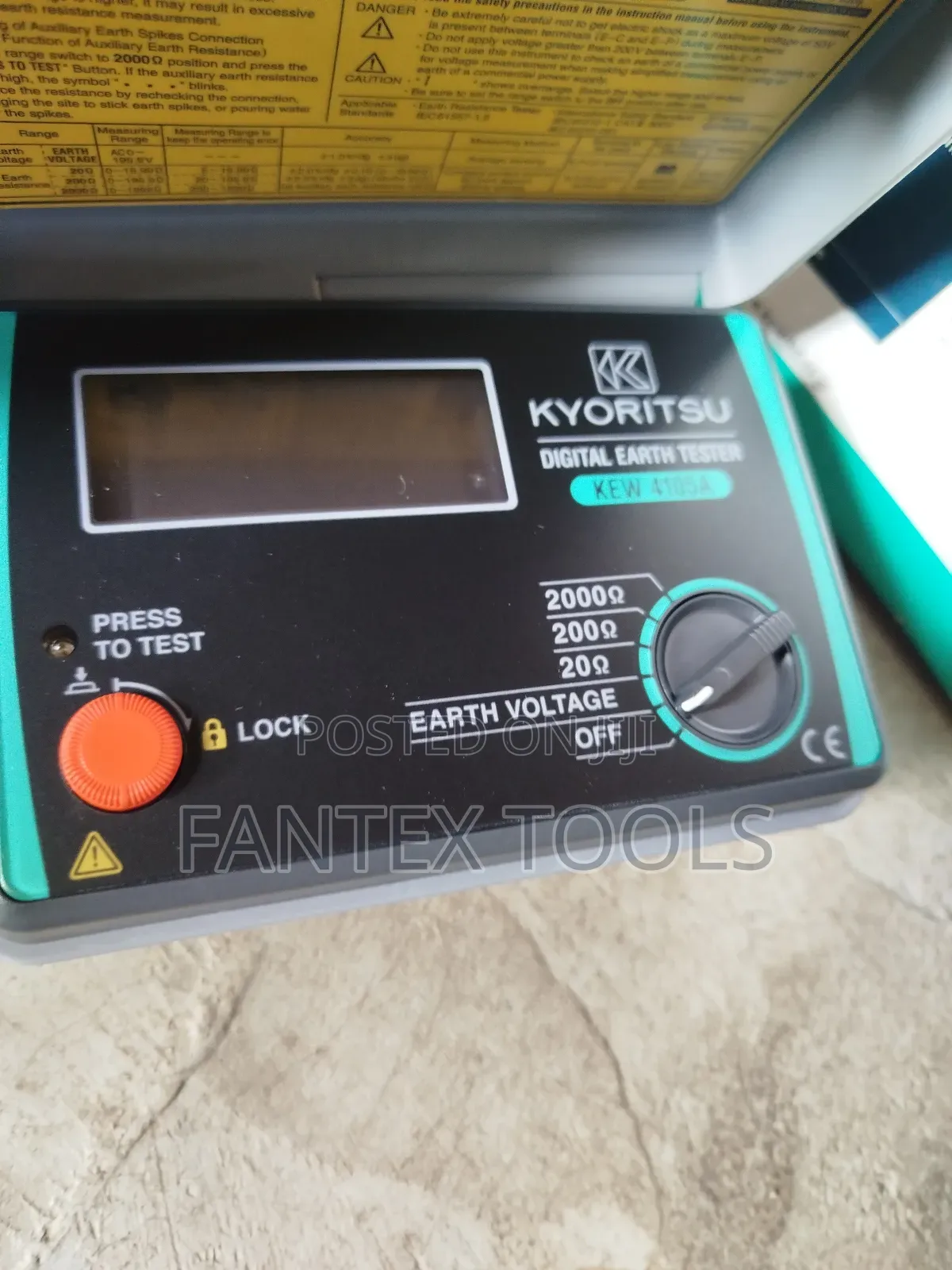 Kyoritsu Digital Earth Tester.