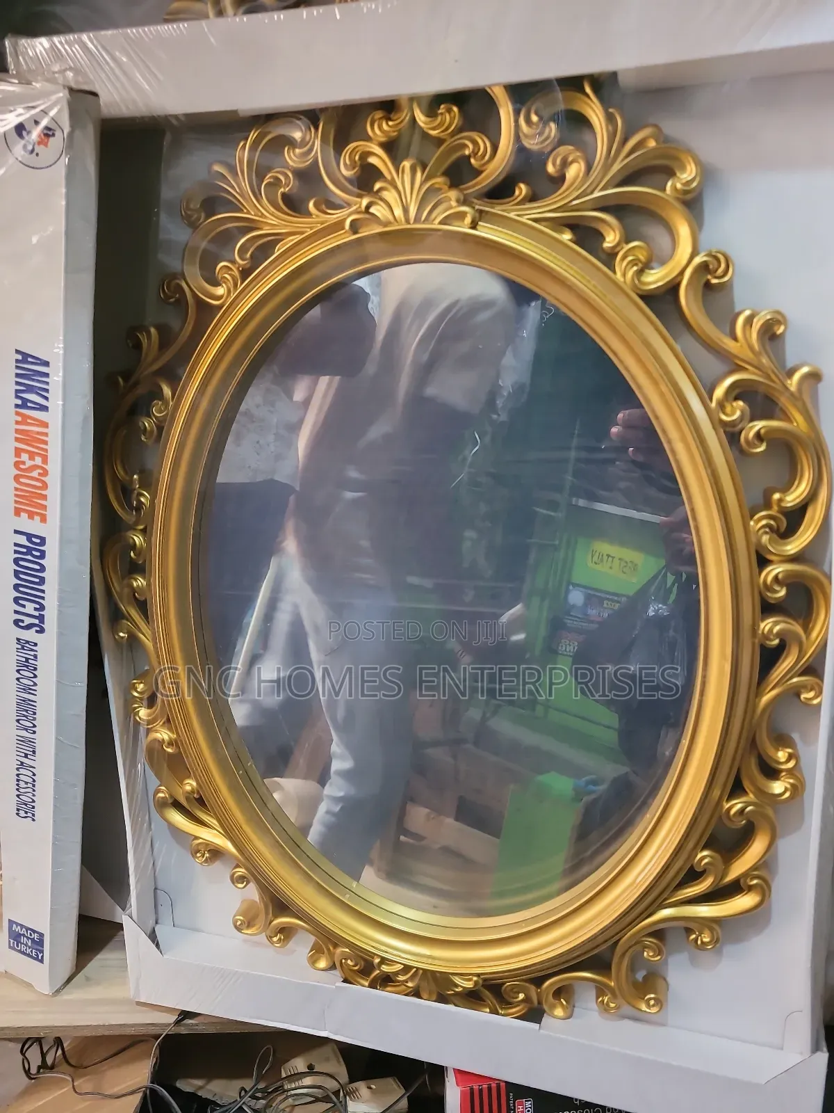 Gold Frame Mirror (For Decoration)