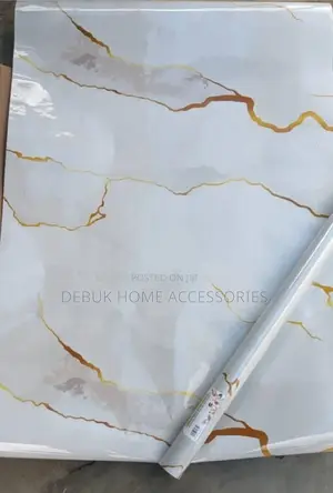 White and Gold Marble Stickers