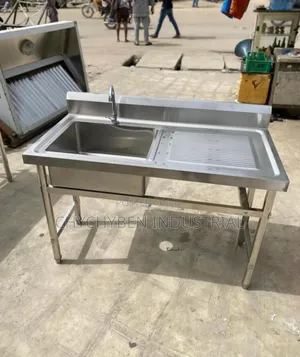 Single Sink With Side and Tap