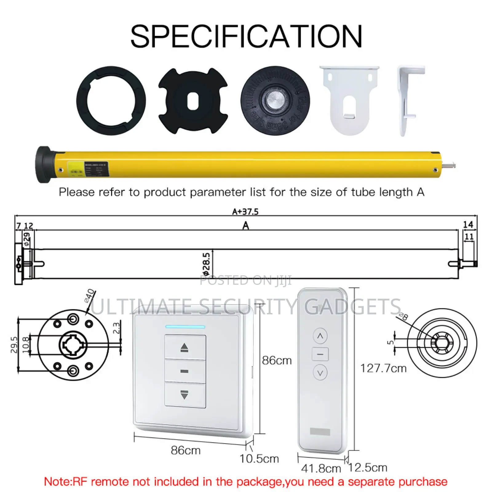 Wifi Tuya Smart Tubular Blind Motor With Remote Control
