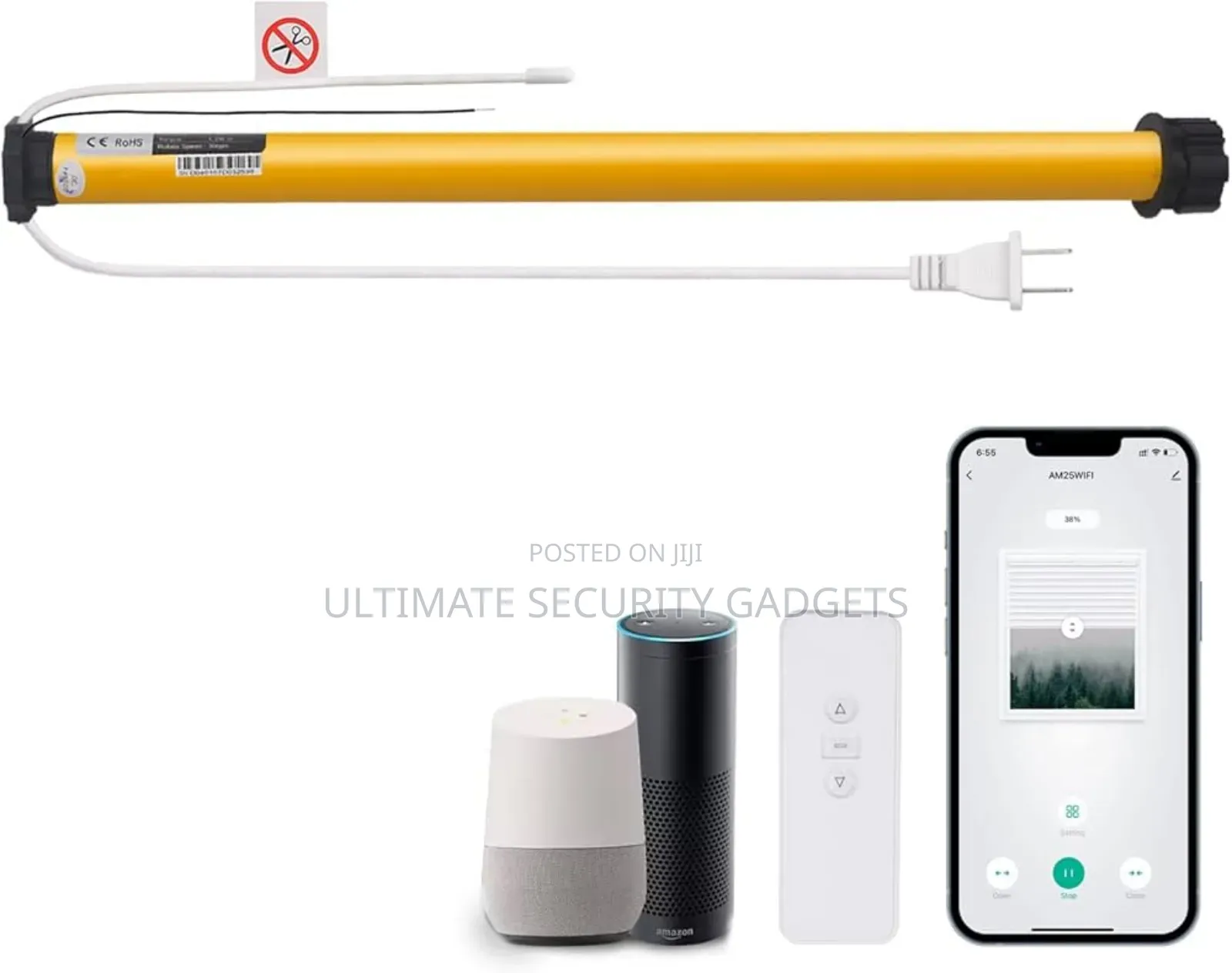 Wifi Tuya Smart Tubular Blind Motor With Remote Control
