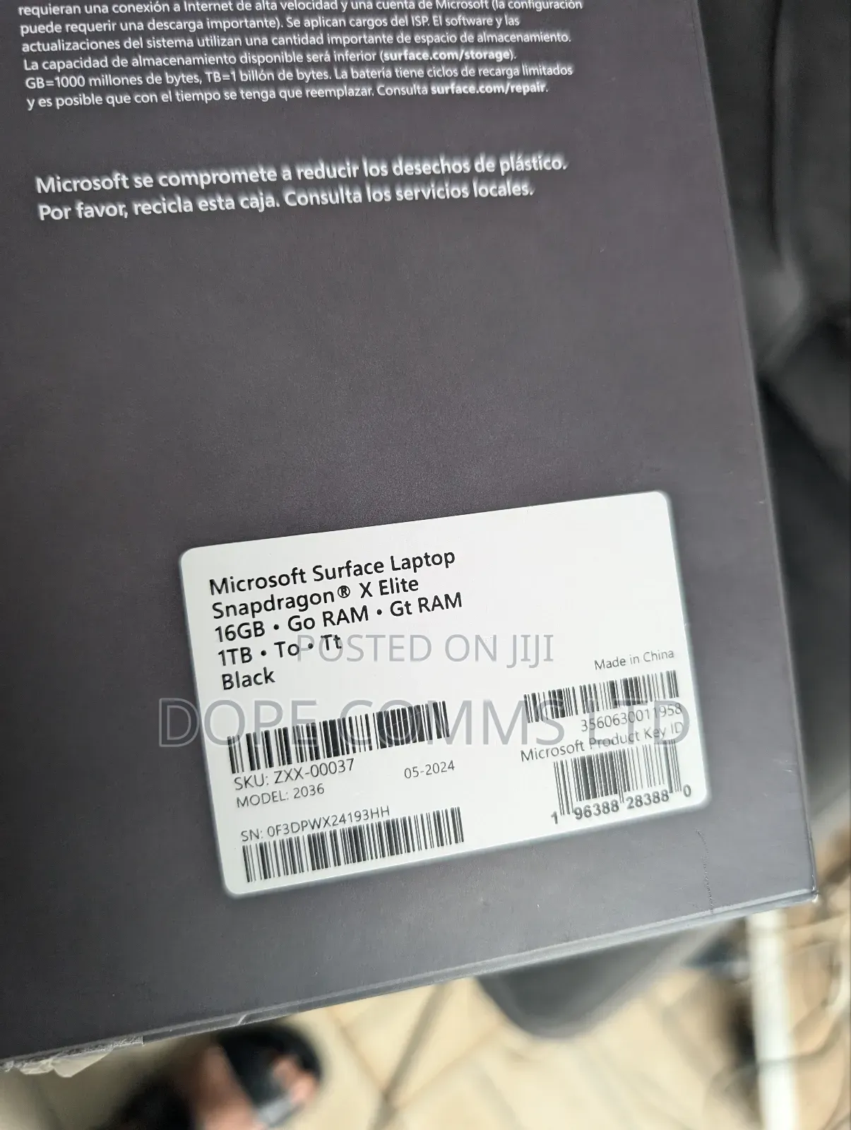 New Laptop Microsoft Surface Laptop 7 16GB SSD 1T