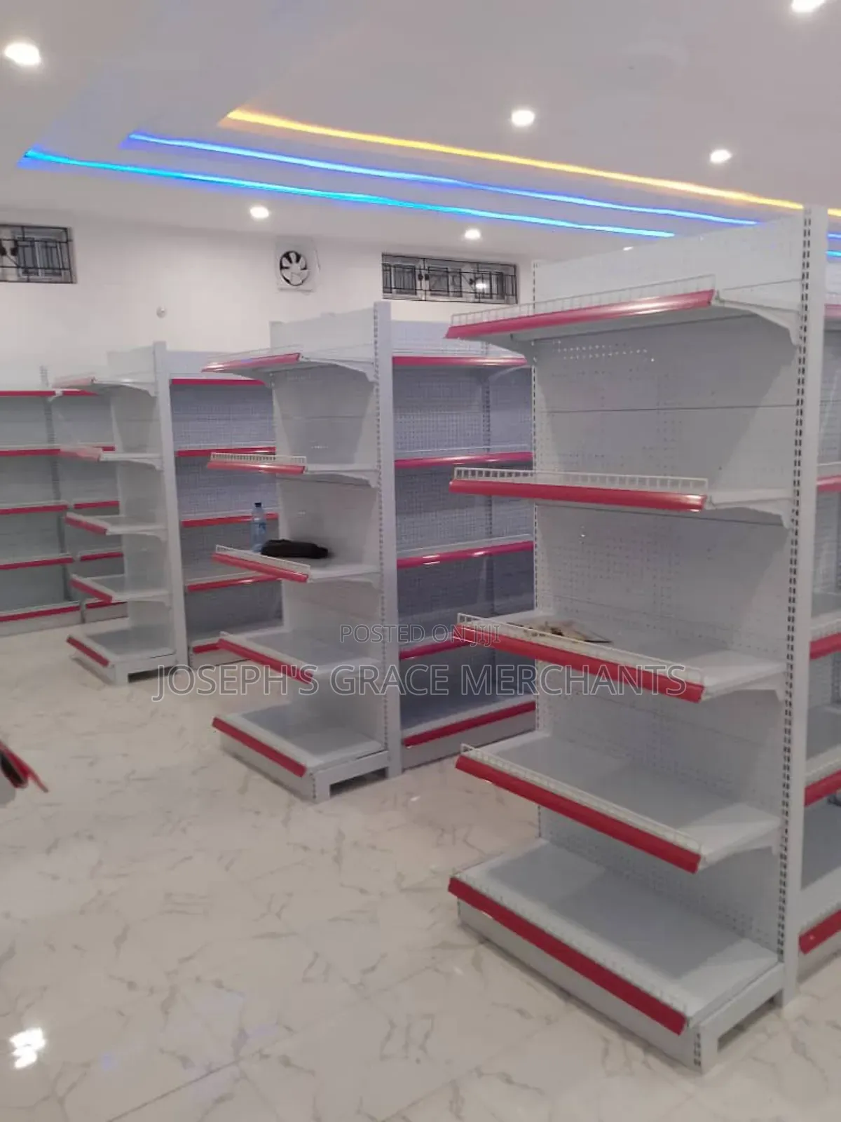 7ft/3ft Metal Single Side Supermarket Shelve.