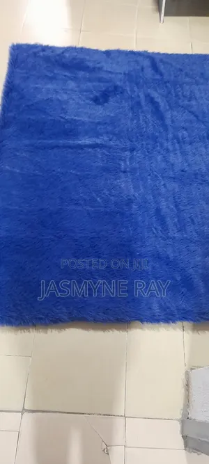Exotic Blue Fur Rug 6 by 5ft