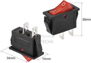 Red Toggle Switch for Boat Marine 2pins ON/OFF AC 250v/16a