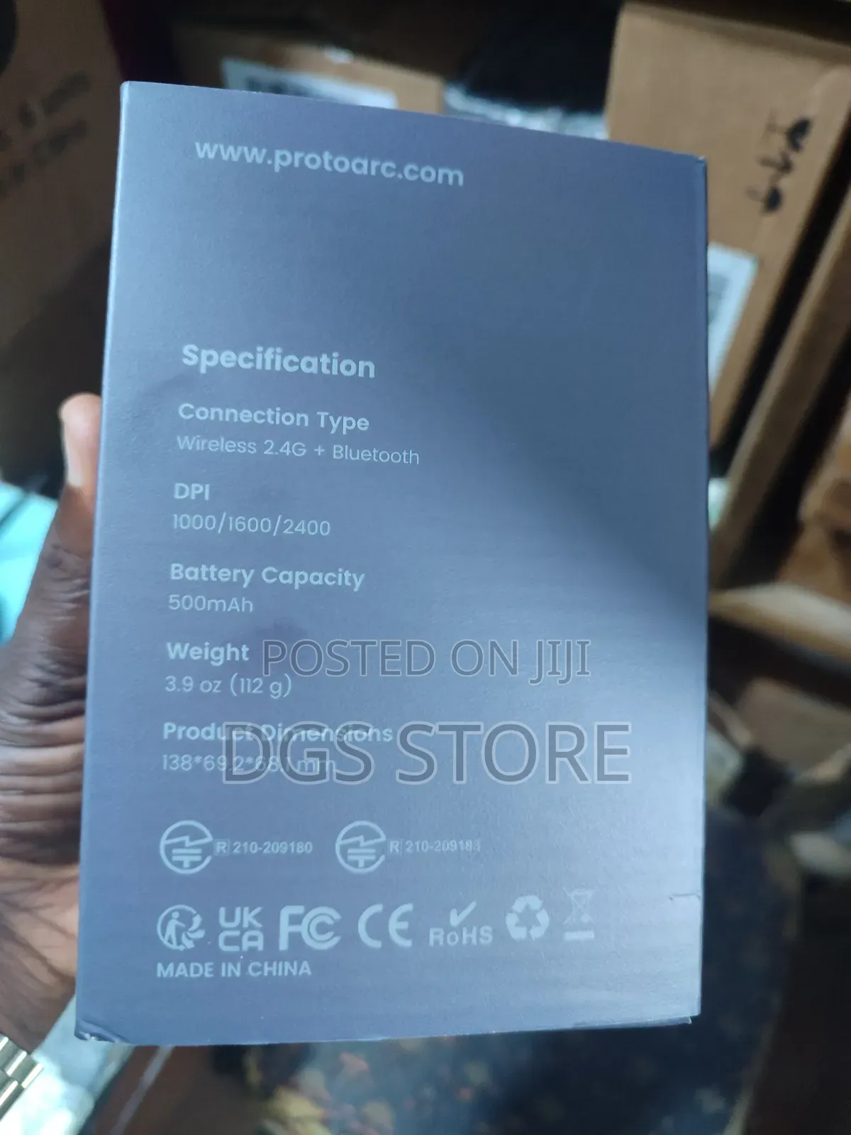 Protoarc Em11 Nl Rechargeable Multi Device Mouse Vertical