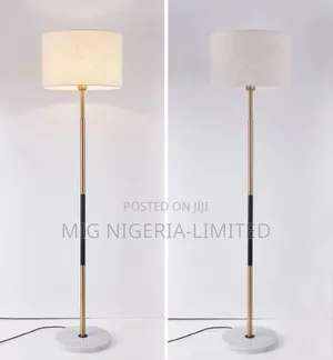 Floor Lamp,Free Standing Stainless Steel Lamp With Mable Sta