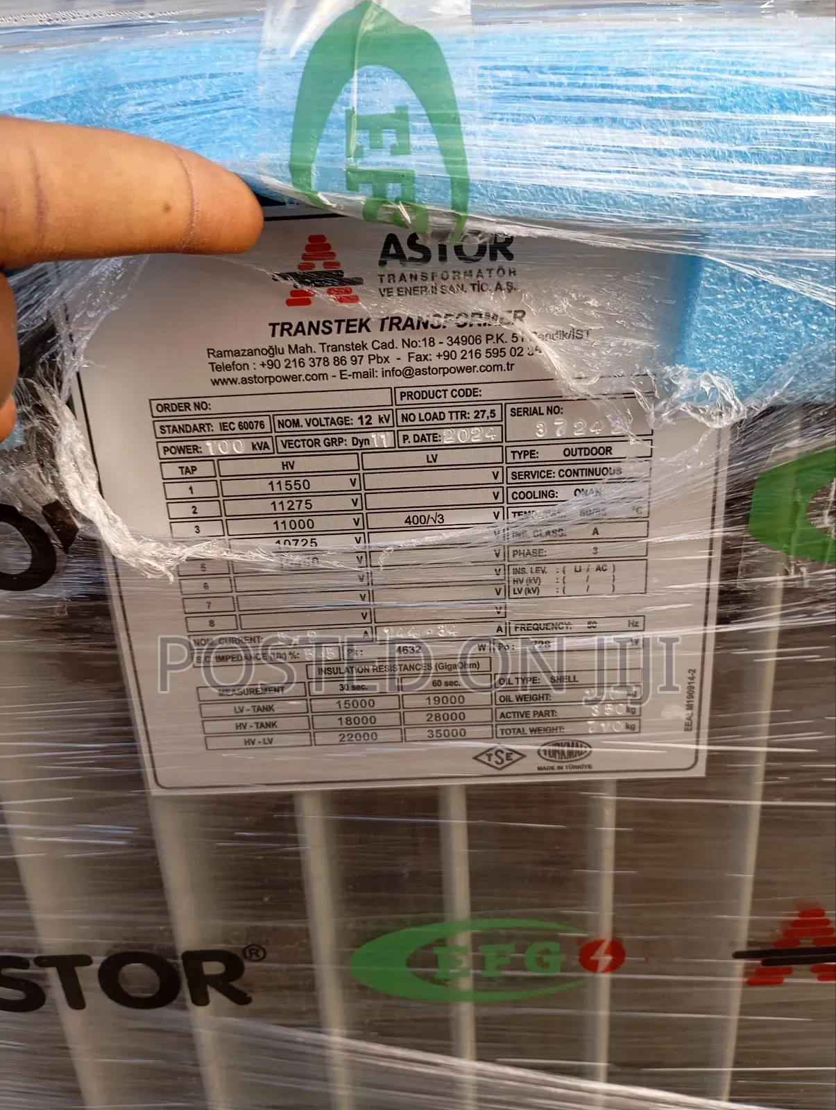 100kva/11kv Astor High Quality Transformer