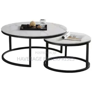 Set of 2 Side Tables Modern Leisure Wooden Coffee Tables