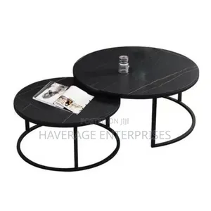 Set of 2 Side Tables Modern Leisure Wooden Coffee Tables