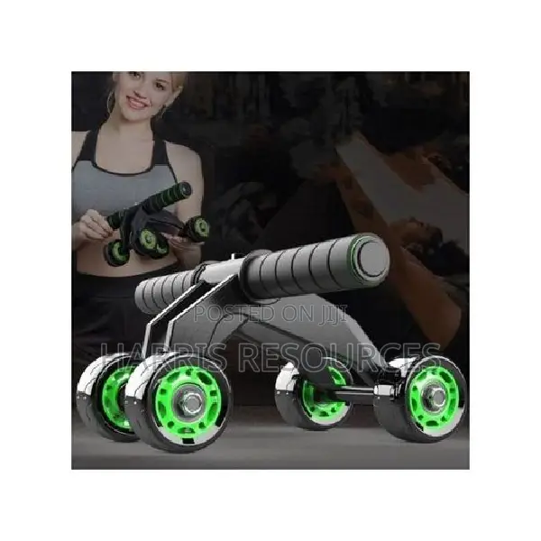 4 Wheel Abdominal Exercise Roller + Knee Support