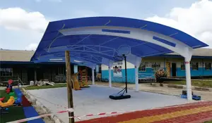 Blue Roofing Carport Artist Design