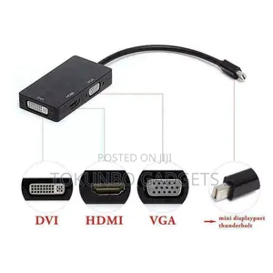 Photo - Thunderbolt Mini Display Port Dp to Hdmi Dvi Vga Adapter