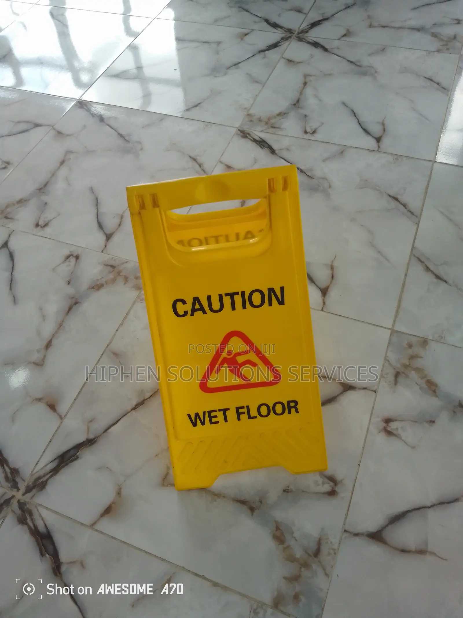 Plastic Caution Wet Floor Sign