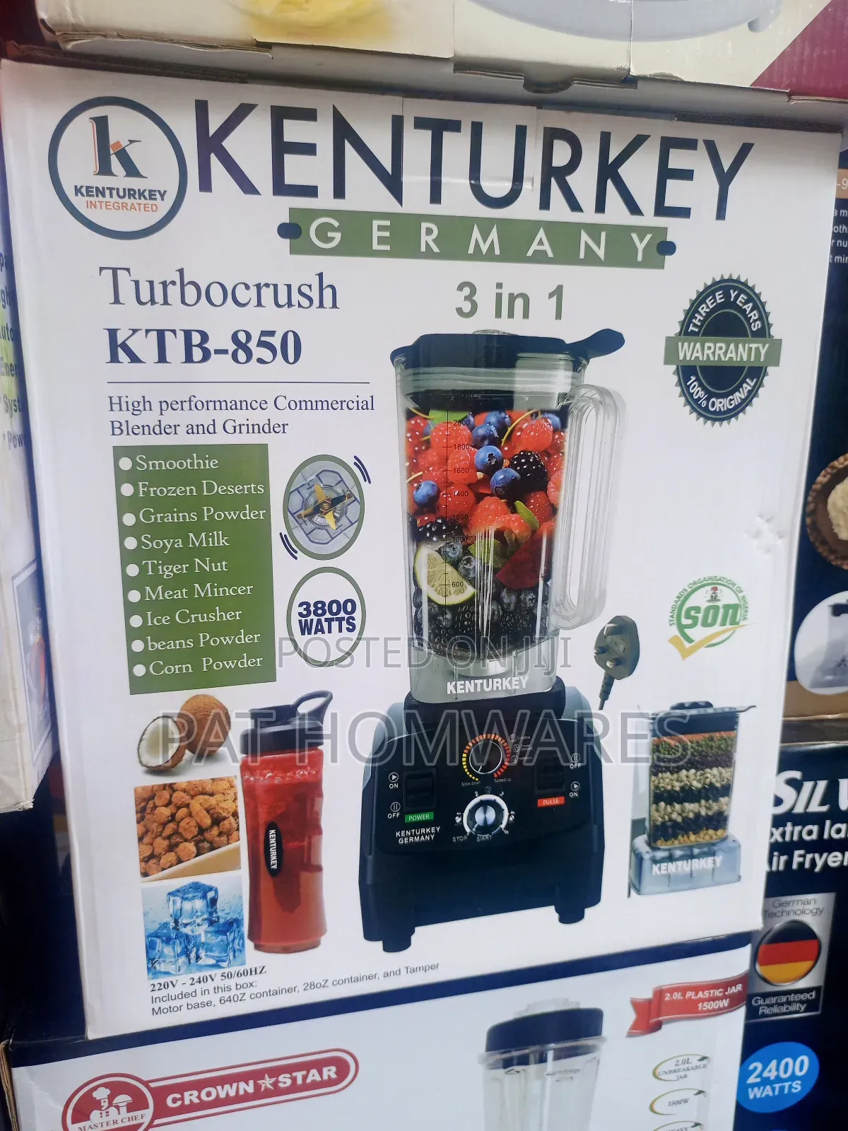 Commercial Blender 3 In One