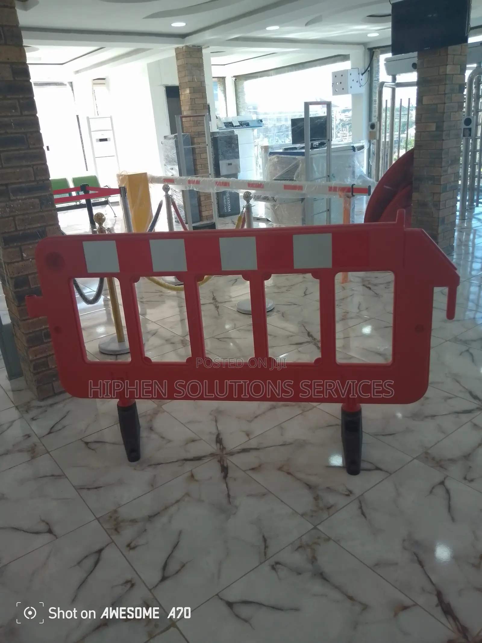 Plastic Safety Barrier 150cm - Red - Stackable