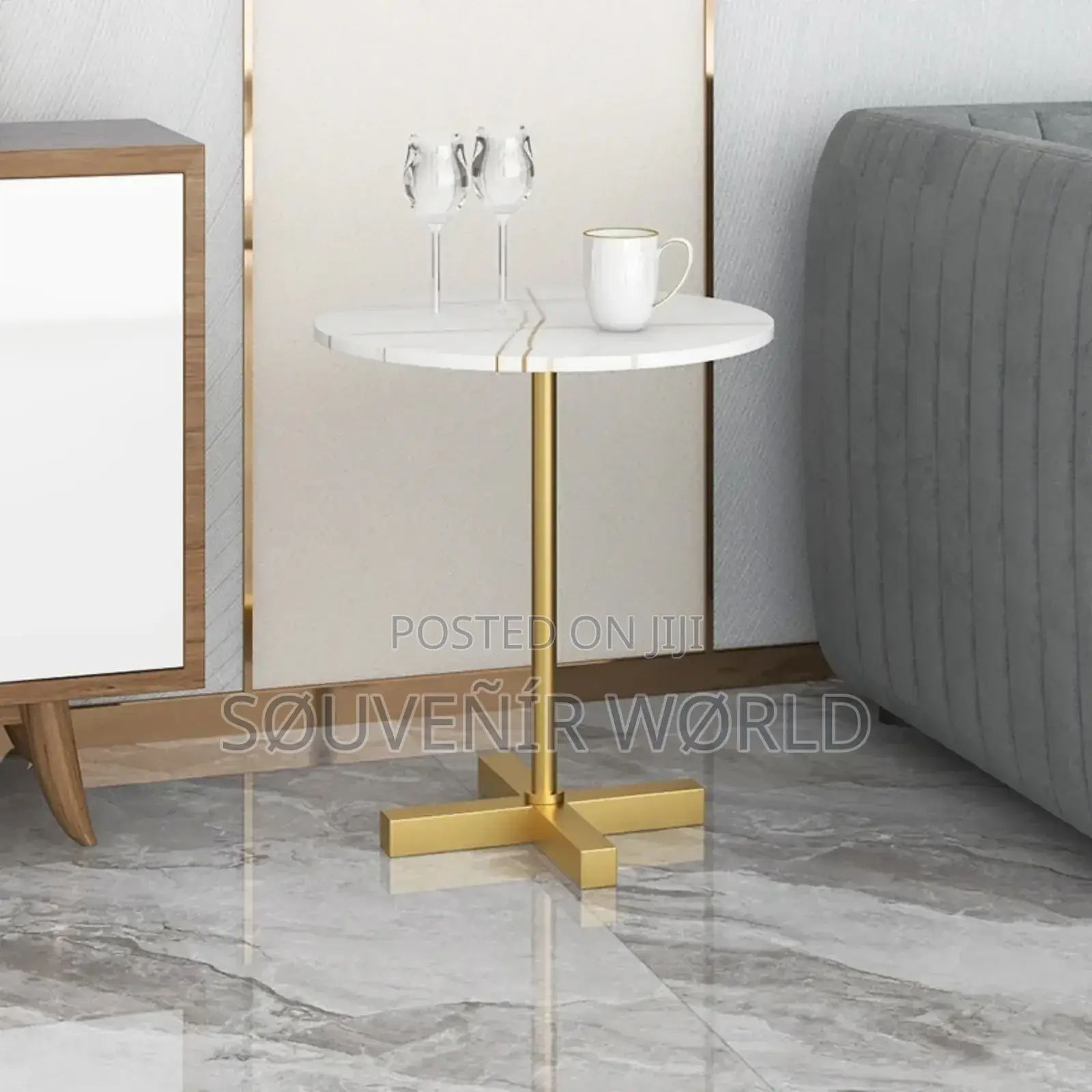 Original Real Marble Side Table