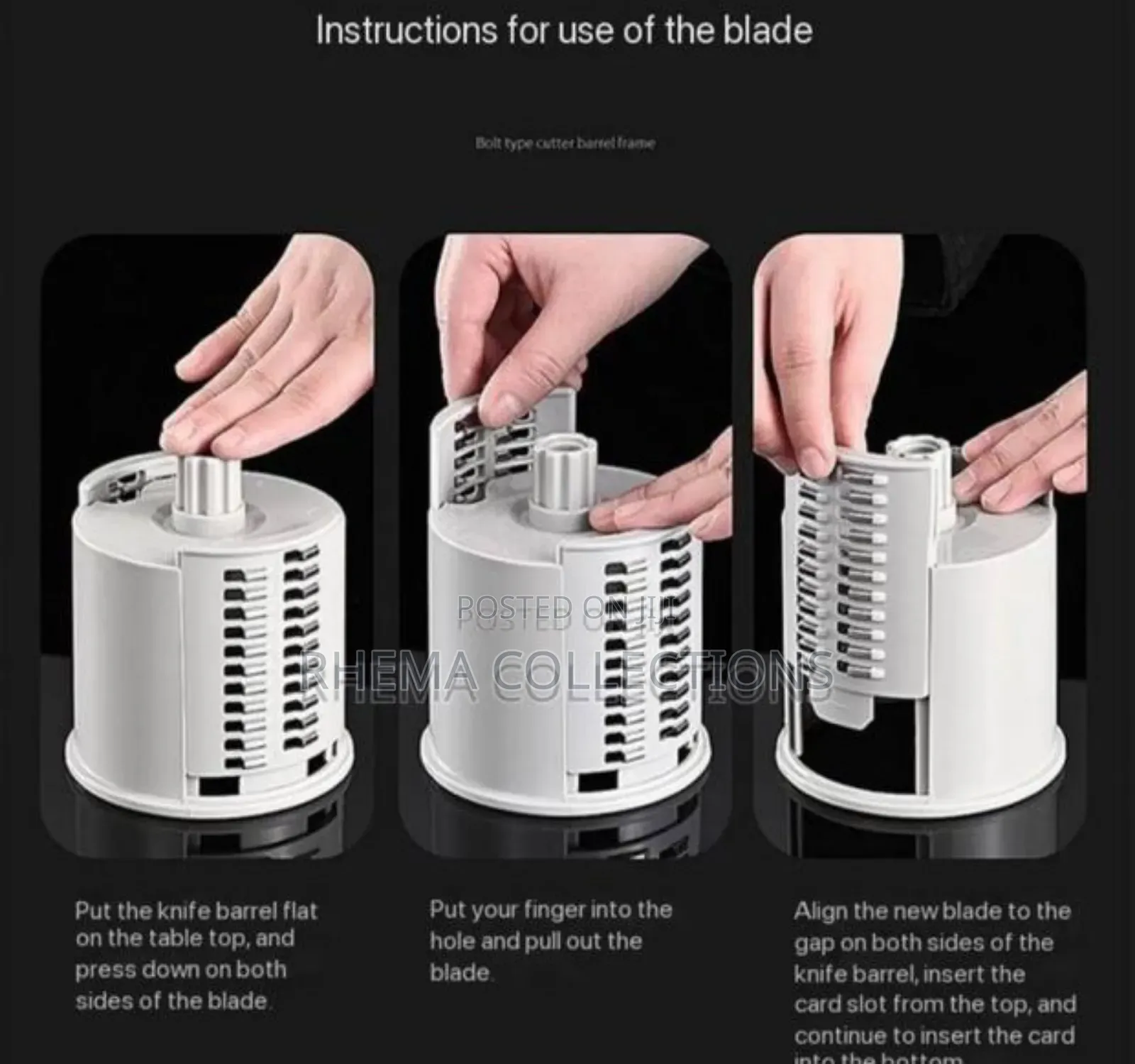 Multiple Blade Vegetable Drum Grater/Shredder