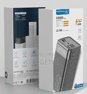 50000mah 22.5W KONFULON Fast Charge Power Bank Real Capacity