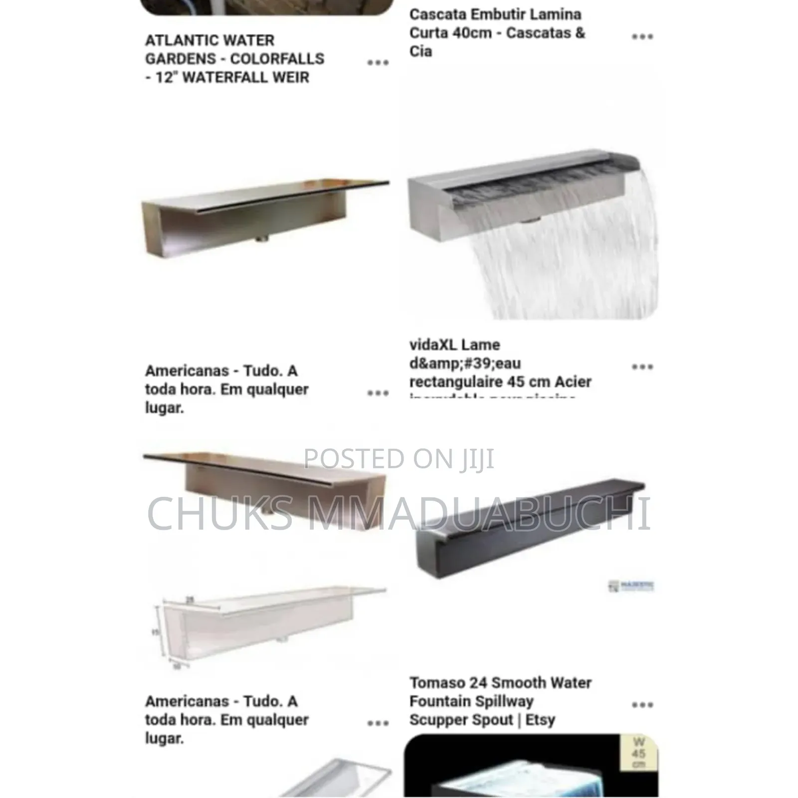 Stainless Steel Waterfall Nozzle
