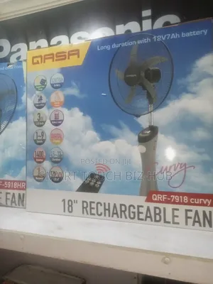 Photo - Qasa 18" Rechargeable Fan(Curvy)