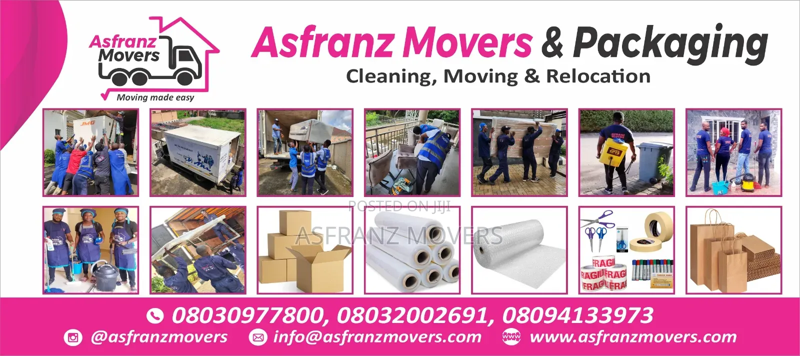 Moving Packaging Materials (Boxes, Bubble Wraps, Clingfilm
