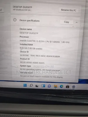 Laptop HP EliteBook 840 G5 8GB Intel Core i5 SSD 256GB