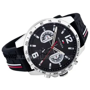 Luxury Tommy Hilfiger Rubber Strap Wristwatch