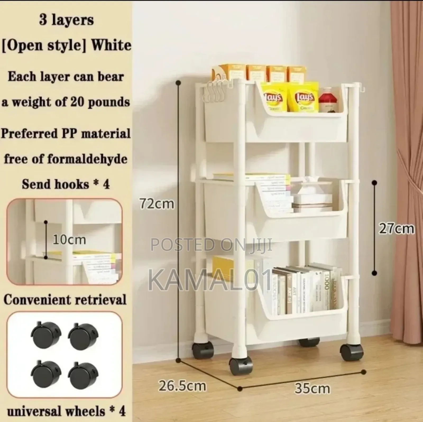 Multifunctional Storage Rack Household Kitchen Trolley