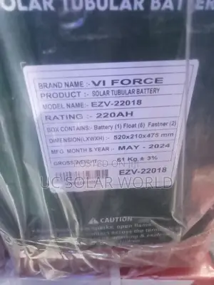 Vi Force 220ah 18v Tall Tubular Battery