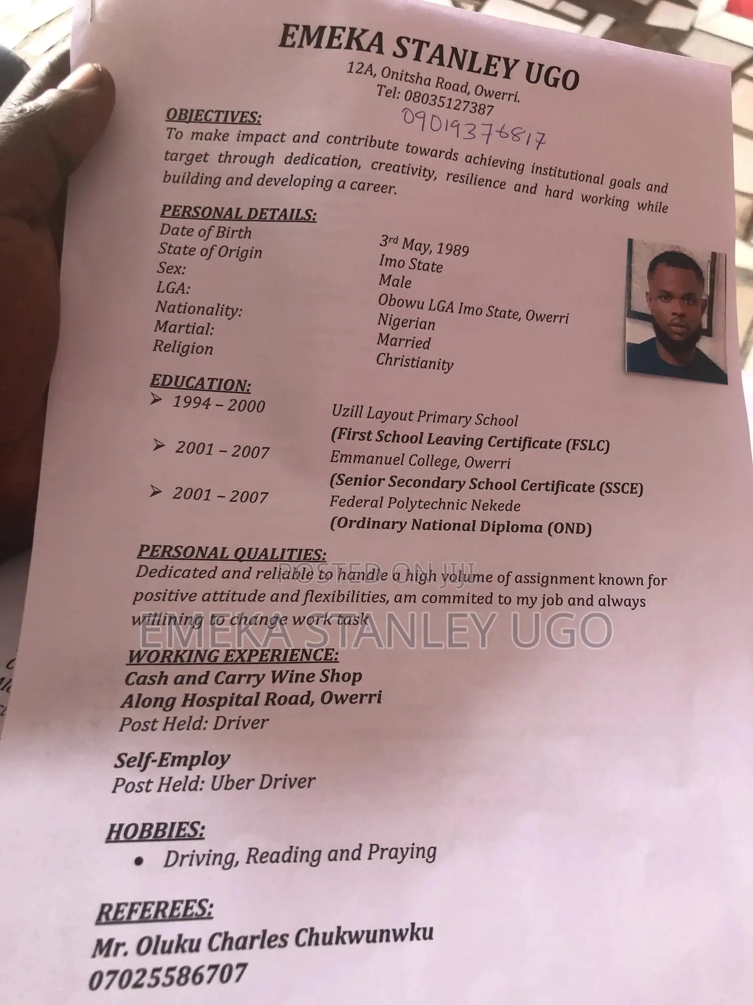 My Curriculum Vitae