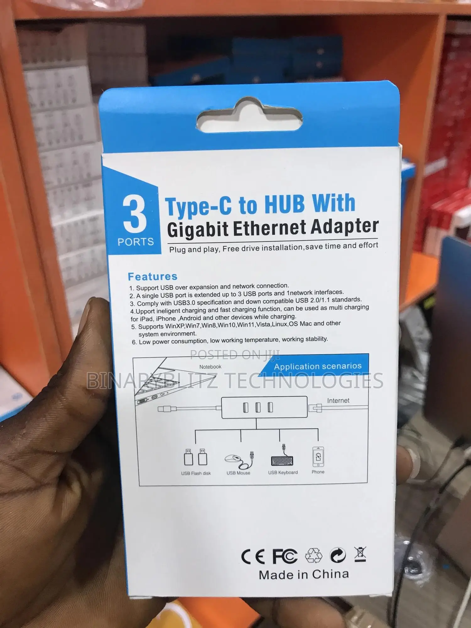 4 in 1 Type C to Ethernet Adapter